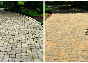 before and after driveway restoration